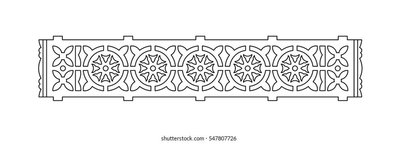 Fence vector image  black paint in the white background