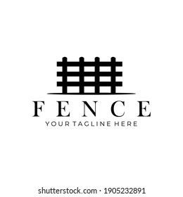 Fence vintage vector illustration logo template design