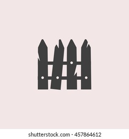 Fence web icon. Isolated illustration