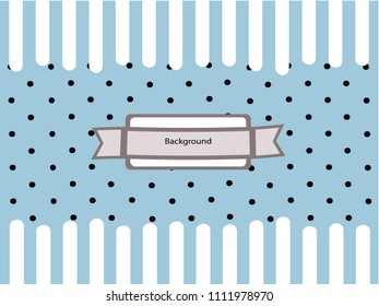 Fence white and black dots on blue background