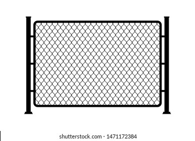 Fence wire metal chain link. Mesh steel net texture fence cage grid wall.