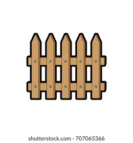 fence wooden isolated icon