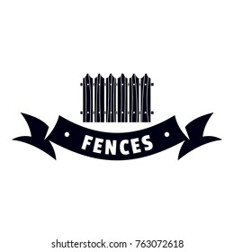 Fence wooden logo. Simple illustration of fence wooden vector logo for web