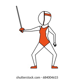 fencer vector illustration