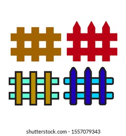 Fences icon vector in flat style design