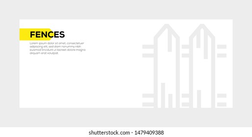 FENCES AND ILLUSTRATION ICON CONCEPT