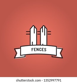 FENCES LINE ICON SET