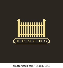 fences modern vector logo illustration