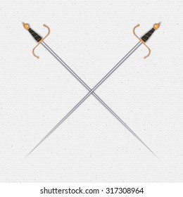 Fencing badges logos and labels can be used to fashion design, signs for sports clubs, sales