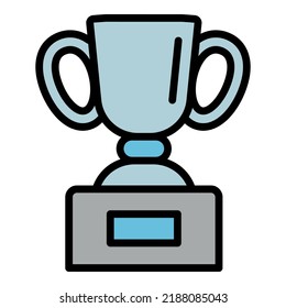 Fencing cup icon outline vector. Fencer sport. Play fence