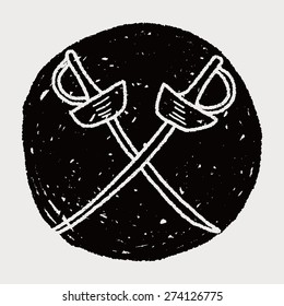 fencing doodle