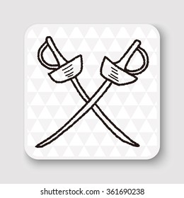 fencing doodle