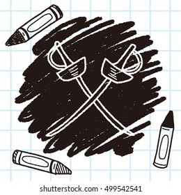 fencing doodle