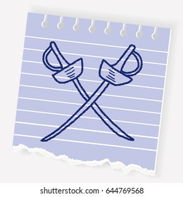 fencing doodle