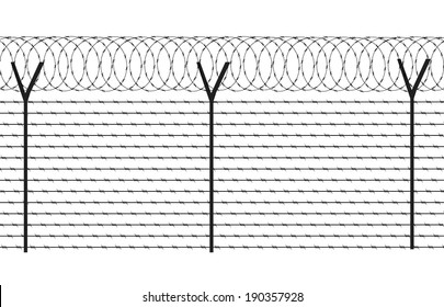 fencing element from a barbed wire