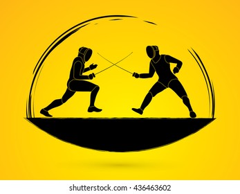 Fencing Fighter graphic vector