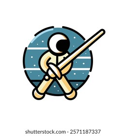 fencing flat icon vector illustration
