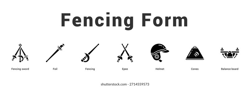 Ilustración de Anuncio de Web moderno y limpio con iconos temáticos para la comunicación visual