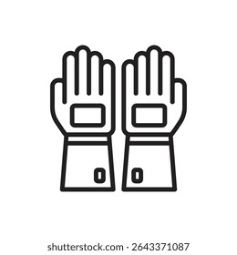 Fencing Gloves Outline Icon Vector Illustration