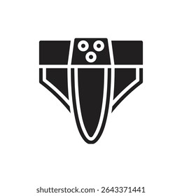 Fencing Groin Filled Icon Vector Illustration