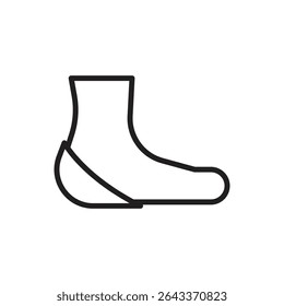 Fencing Heel Outline Icon Vector Illustration