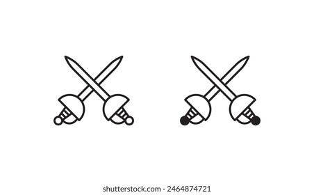 Fencing icon design with white background stock illustration