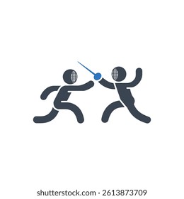 Fencing Icon On White Background