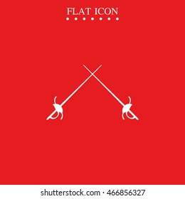 Fencing icon. Rapier illustration.