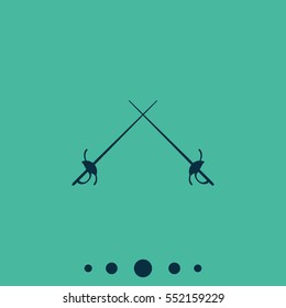 Fencing icon. Rapier illustration.