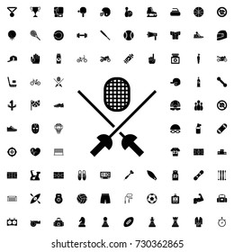 Fencing icon. set of filled sport icons.