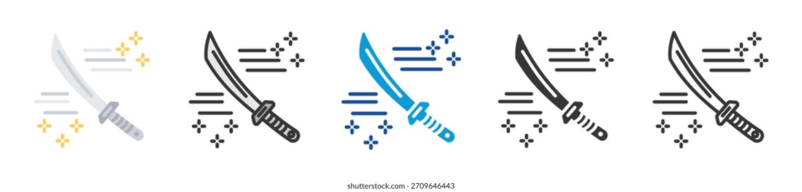 fencing icon set multi style various collection