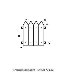 fencing icon. Simple thin line, outline vector of Agriculture icons for UI and UX, website or mobile application