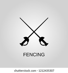 Fencing icon. Fencing symbol. Flat design. Stock - Vector illustration