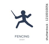 Fencing icon. Trendy flat vector Fencing icon on white background from sport collection, vector illustration can be use for web and mobile, eps10