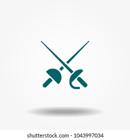 Fencing icon vector