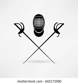 fencing icon, vector design