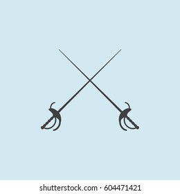fencing icon, vector design