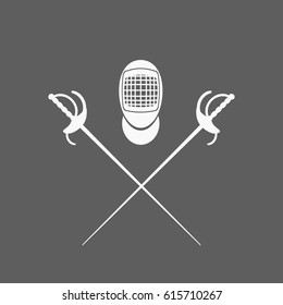 fencing icon, vector design
