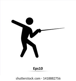 Fencing icon. Vector Illustration. Eps10
