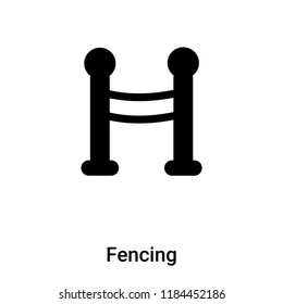 Fencing icon vector isolated on white background, logo concept of Fencing sign on transparent background, filled black symbol