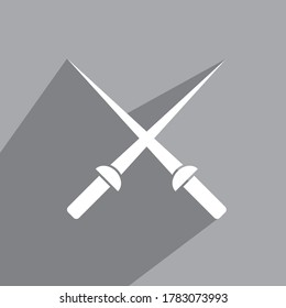 Fechtsymbol, Vektorgrafik, Sportzeichen, Vektorgrafik