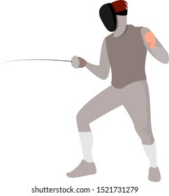 Fencing Illustration Vector On White Background Stock Vector (Royalty ...