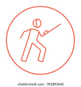 Fencing line icon.