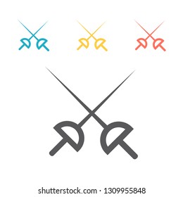 Fencing line icon. Vector sign for web graphics.
