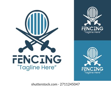 Logotipo de esgrima Classic Foil Combat Badge