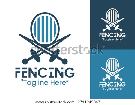 Fencing Logo Classic Foil Combat Badge