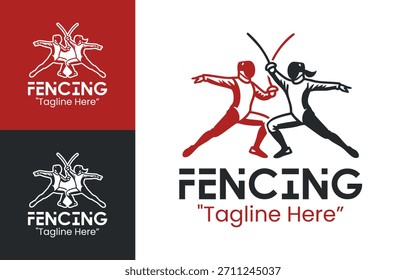 Fencing Logo Competitive Blade Motion Symbol