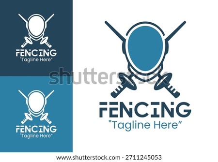 Fencing Logo Elegant Sword Combat Identity