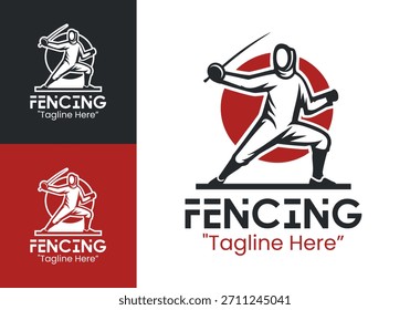 Identidade de combate de máscara blindada do logotipo de esgrima