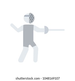 Fencing man icon